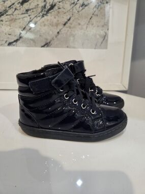 Dolce & Gabbana Bambino Made In Italy glossy black high-top Boots